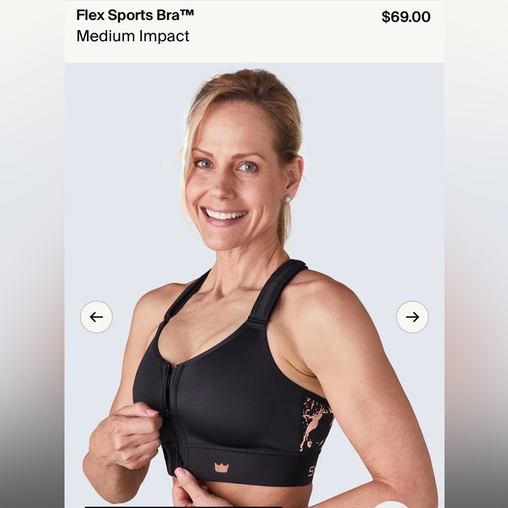 NWOT SHEFIT Black Flex Sports Bra- Medium Support- size Medium